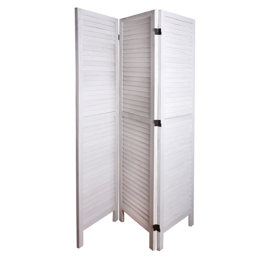Παραβάν ξύλινο με τρία φύλλα λευκά 170x123cm MB-2497