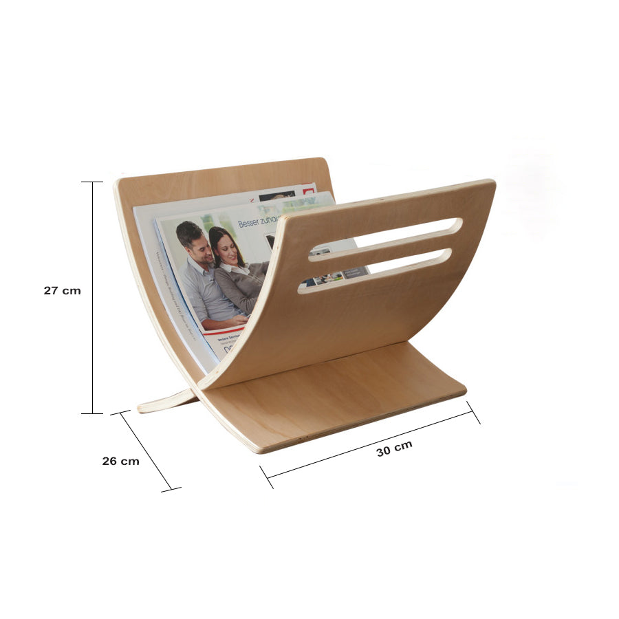 Ξύλινη θήκη περιοδικών σε φυσικό χρώμα 30x26x27cm MB-2787B